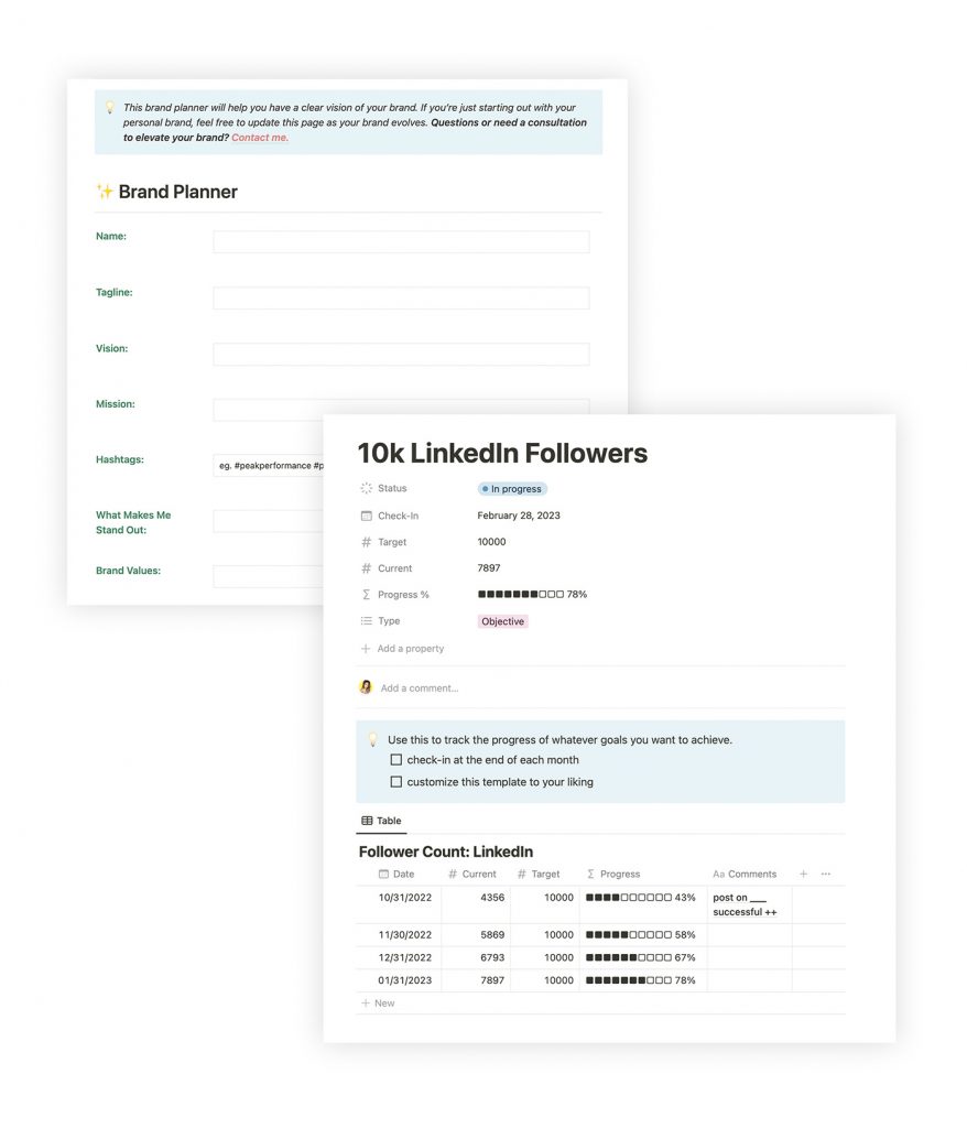 Notion LinkedIn Content Planner
